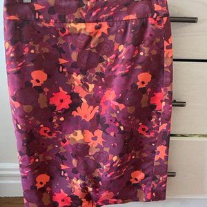 Ann Taylor Loft Multicolor Pencil Skirt